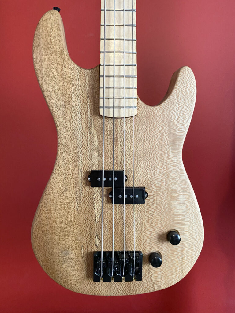 quarter sawn sycamore handmade bass guitar